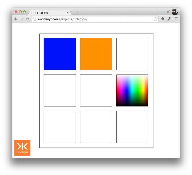 Tic Tac Toe Light on the Web